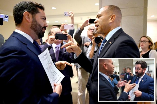 Mike Lawler and Hakeem Jeffries get into fiery shouting match over government shutdown: ‘Keep your mouth shut’