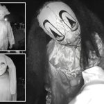Chilling doorbell footage captures trio in Halloween masks threaten to kill widow, family