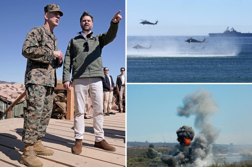 JD Vance sees live-fire demonstration to mark Marines 250th — spars with Gavin Newsom over plans JD Vance sees live-fire demonstration to mark Marines 250th — spars with Gavin Newsom over plans