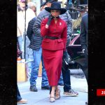 Jennifer Lopez Sizzles in All-Red Look on NYC Set of New Thriller