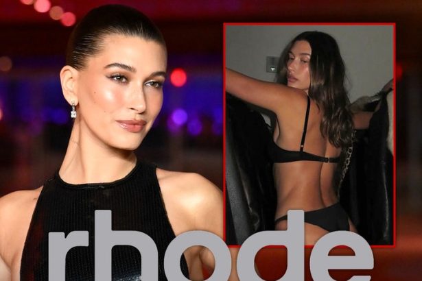 Hailey Bieber Shows Off Her Butt in Tiny Bikini While Plugging Rhode