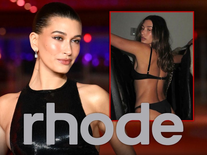 Hailey Bieber Shows Off Her Butt in Tiny Bikini While Plugging Rhode