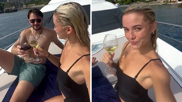 Livvy Dunne Drinks Wine With Shirtless Paul Skenes On Sicily Vacation