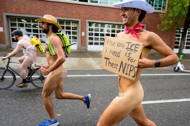 Naked Bike Riders Protest ICE in Portland, Oregon, Check Out Pics