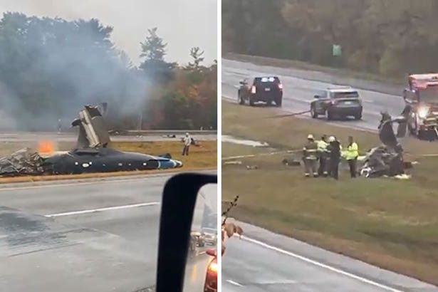 2 Killed in Plane Crash on Massachusetts Highway, Video of Aftermath