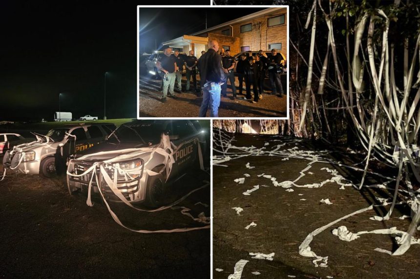 Alabama Heflin Police department get revenge on high school seniors who covered headquarters with toilet paper Alabama Heflin Police department get revenge on high school seniors who covered headquarters with toilet paper