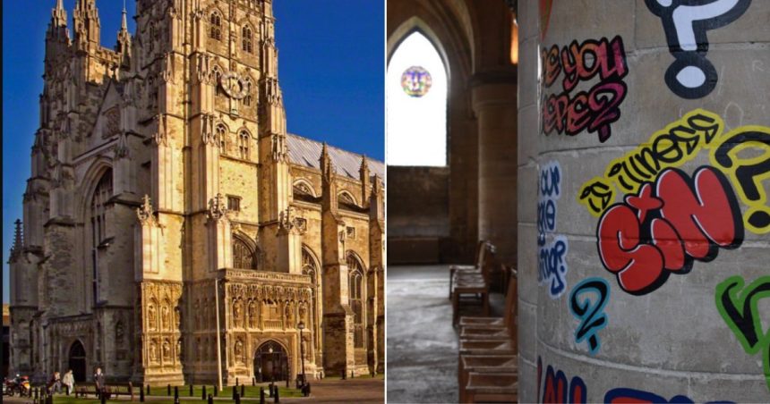 Church of England Allows ‘Marginalized Communities’ to Cover Historic Canterbury Cathedral in Grotesque Graffiti