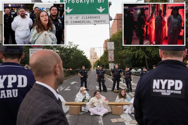 Nearly 60 ‘Rabbis for Ceasefire’ protesters arrested during Yom Kippur event after blocking traffic to Brooklyn Bridge