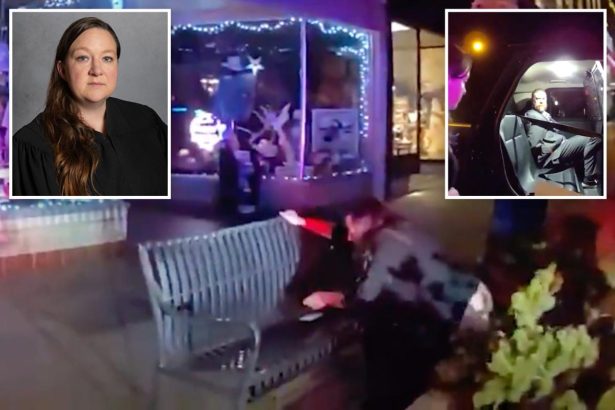 Drunk judge caught with her pants down peeing in public — as cops haul away interfering husband