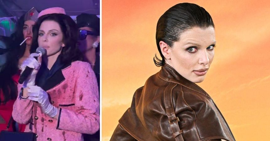 Julia Fox Ripped For Blood-Soaked Jackie Kennedy Halloween Costume Julia Fox Ripped For Blood-Soaked Jackie Kennedy Halloween Costume