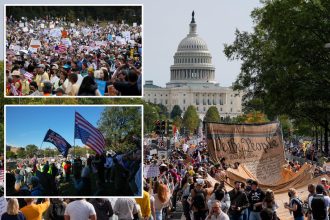 Thousands flood the streets for No Kings protests in NYC, Chicago, Washington DC
