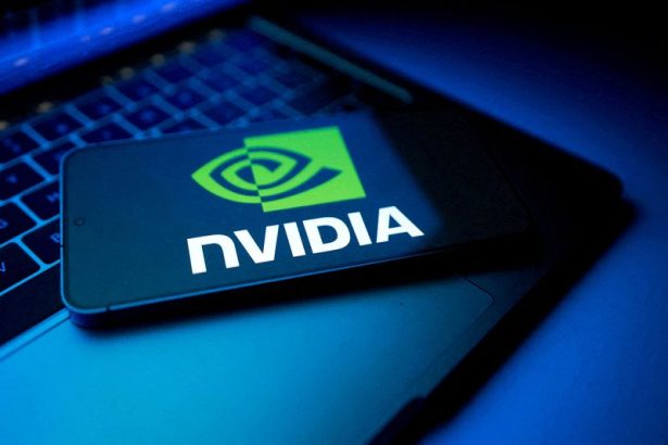 Nvidia’s stock market value nears record  trillion