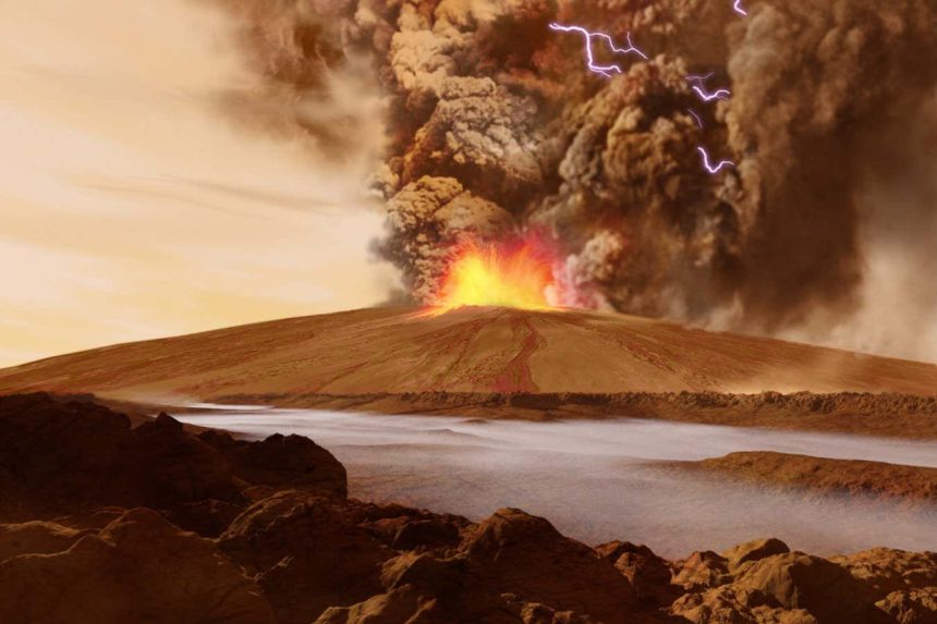 Martian volcanoes may have transported ice to the planet’s equator