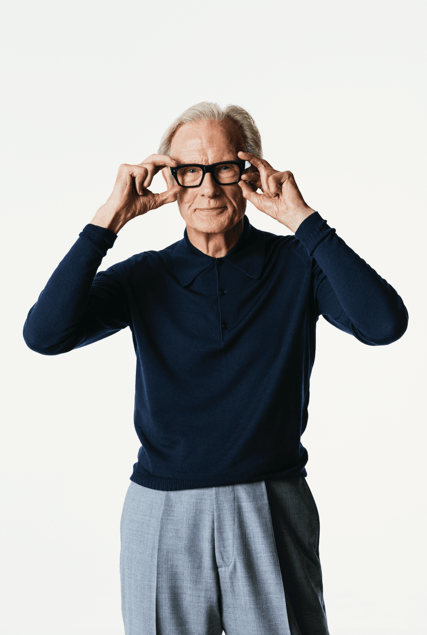‘Knees Are a Private Business’: Bill Nighy on Good Trousers, Terrible Advice, and His Love of Knitwear