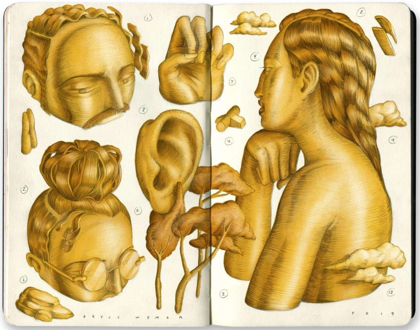 Social Realism and the Surreal Converge in Bryce Wymer’s Evocative Sketchbooks — Colossal
