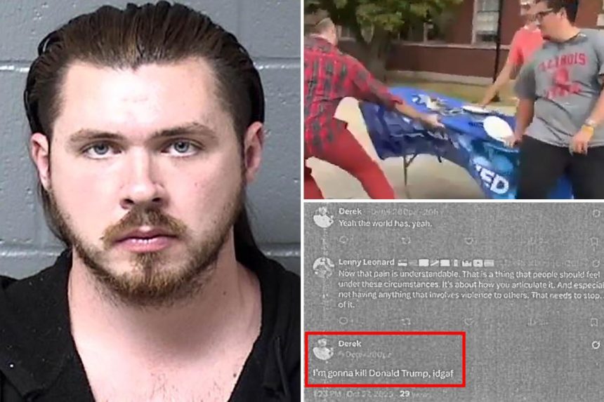 Teaching assistant fired for flipping out at Turning Point USA event arrested for allegedly threatening to kill Trump