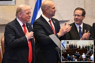President Trump hailed as a ‘colossus’ and ‘giant of Jewish history’ during address in Israeli parliament