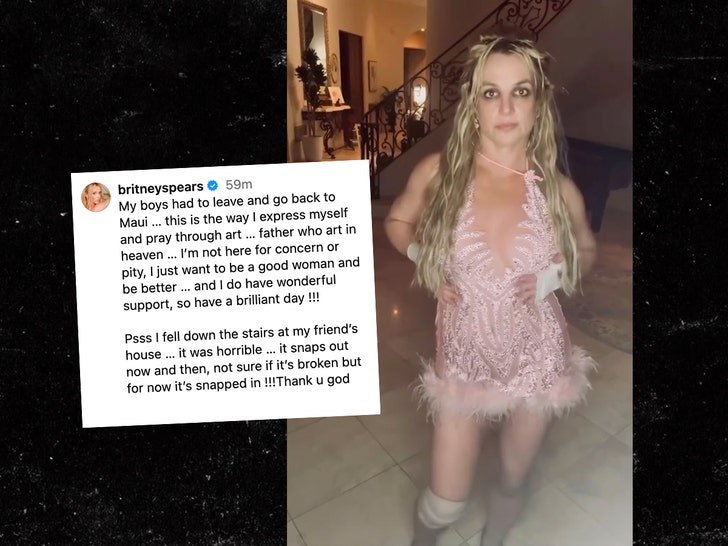 Britney Spears Says She Fell Down Stairs, Knee Snaps Out Occasionally