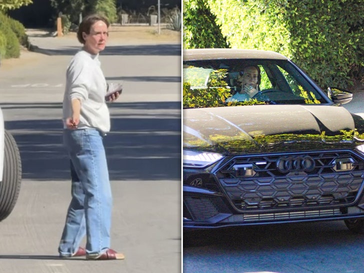 Sarah Paulson Emotional Outside Diane Keaton’s Home After Actress’ Death
