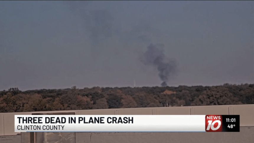 Small plane crashes down in tiny Michigan town, killing 3