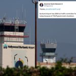 California’s Hollywood Burbank Airport to go hours without on-site air traffic controllers as government shutdown drags on
