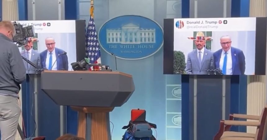 EPIC! White House Trolls Press and Hakeem Jeffries by Playing Sombrero Meme in Briefing Room (VIDEO) | The Gateway Pundit | by Jordan Conradson