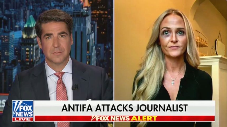 Journalist’s painful black eye allegedly from Portland Antifa protester hitting her with flagpole: ‘Complete lawlessness’