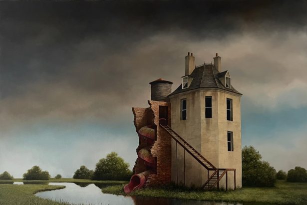 Sinister Skies Set the Scene for Derelict Buildings in Lee Madgwick’s Surreal Paintings