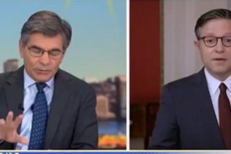 Speaker Mike Johnson OWNS George Stephanopoulos in Debate Over Democrats Supporting Healthcare for Illegals (VIDEO) | The Gateway Pundit | by Mike LaChance