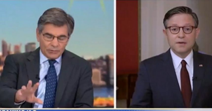 Speaker Mike Johnson OWNS George Stephanopoulos in Debate Over Democrats Supporting Healthcare for Illegals (VIDEO) | The Gateway Pundit | by Mike LaChance