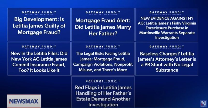 More Bad News for Tish James – TGP Contributor Joel Gilbert Tells Greg Kelly and Newsmax: “She Has a Pattern of Mortgage Fraud – More Indictments Coming” (VIDEO) | The Gateway Pundit | by Jim Hoft