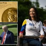 Nobel Peace Prize winner Maria Corina Machado dedicates it to Trump