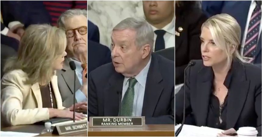 Sen. Marsha Blackburn and AG Pam Bondi TAG-TEAM Sen. Dick Durbin — Remind America He’s the One BLOCKING Subpoena for Epstein Flight Logs | The Gateway Pundit | by Jim Hᴏft