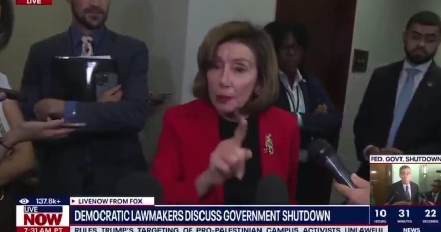 Pelosi Gets So Agitated Her Jewelry Rattles as She Snaps at Reporter Who Asked Her About AOC Telling GOP Senators to Directly Negotiate With Her Over Shutdown | The Gateway Pundit | by Kristinn Taylor