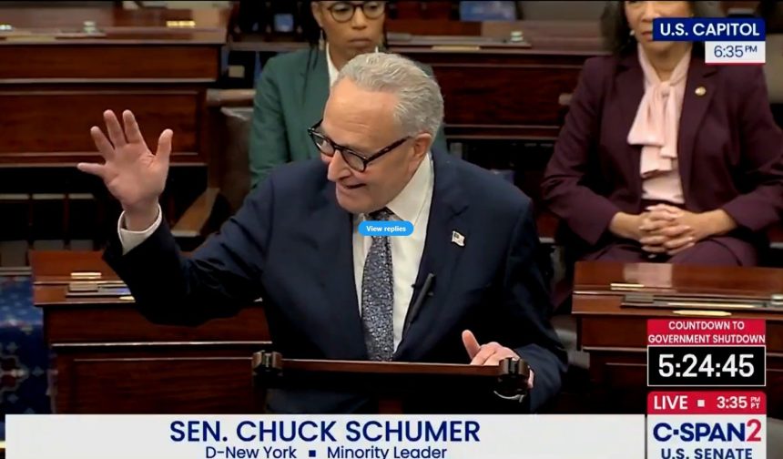 Cryin’ Chuck Schumer Is Laughed Out of the Senate after Alleging NYT Poll Blaming Dems for Shutdown Is “Biased” | The Gateway Pundit | by Jim Hoft
