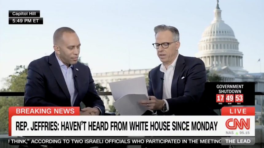CNN’s Jake Tapper Corners Hakeem Jeffries on LIVE TV — Confronts Him on Hidden Provision That Gives Illegal Aliens Healthcare Through Emergency Medicaid and Asylum Loopholes | The Gateway Pundit | by Jim Hᴏft