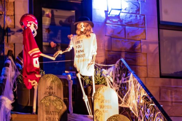Taylor Swift Halloween display dishes out exes’ names on tombstones in Hoboken horror
