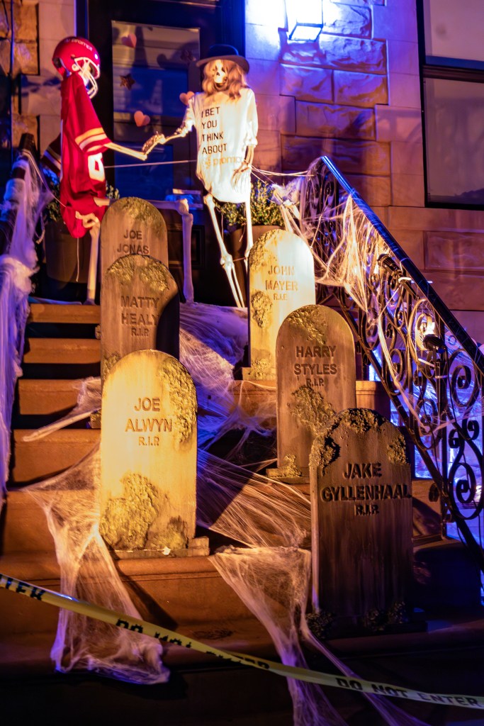 Taylor Swift Halloween display dishes out exes’ names on tombstones in Hoboken horror