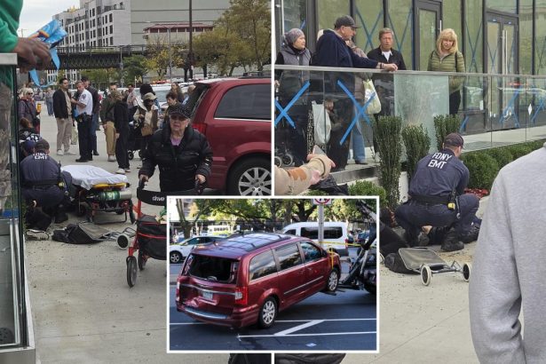 Elderly motorist suffering from possible stroke kills pedestrian, injures 2 others on NYC sidewalk: sources
