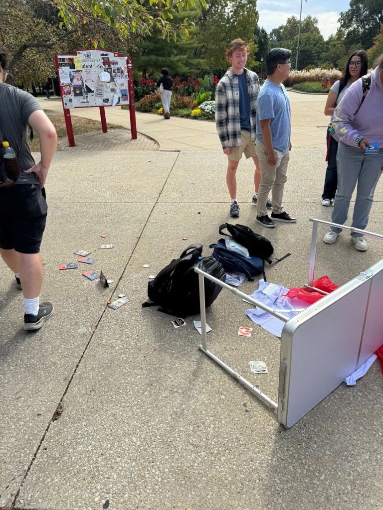 Illinois State University faculty member flips Turning Point USA tables on campus: Jesus did it Illinois State University faculty member flips Turning Point USA tables on campus: Jesus did it