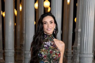 Demi Moore Dons a Floral Twist on the Naked Dressing Trend at the 2025 LACMA Art + Film Gala