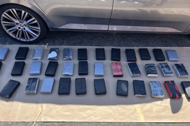 36kg of cocaine found stashed inside container