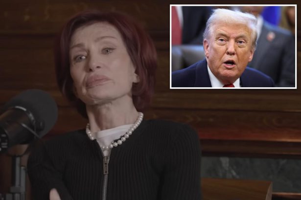 A tearful Sharon Osbourne recalls touching call Trump made to her after Ozzy’s death at 76