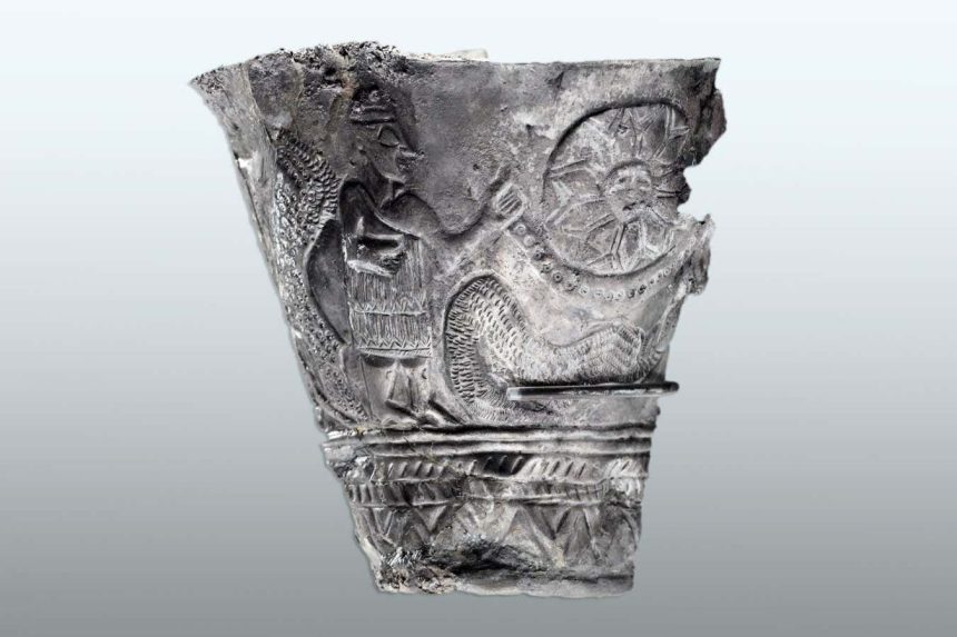 Ancient silver goblet preserves oldest known image of cosmic creation
