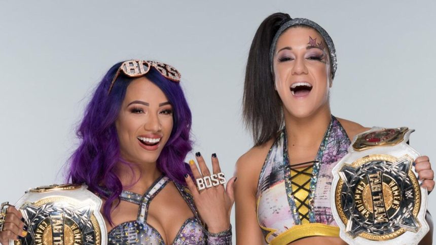 Bayley reacts to her picture with Mercedes Mone and two other AEW stars