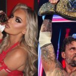 Blake Monroe reacts to CM Punk posing and current WWE champions posing together with their titles; sends two-word message