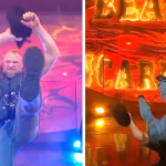 Brock Lesnar Slips During WWE ‘Monday Night Raw’ Entrance