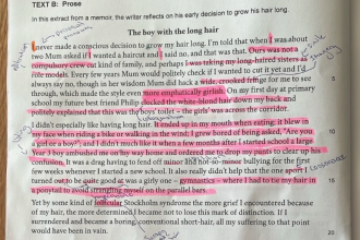 Exam asked students to write about boy forced to drop pants