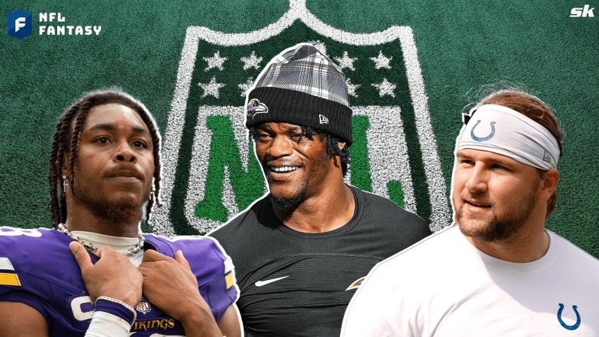 Fantasy Football Week 12 Buy Low Sell High Trade Targets ft. Lamar Jackson, Tyler Warren, Justin Jefferson and More