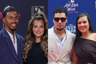 Francisco Lindor’s wife Katia consoles Javier Baez’s spouse Irmarie as she mourns a loved one’s first death anniversary
